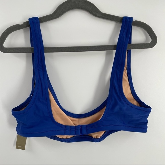 NWT J Crew Heritage Scoop Neck Royal Blue Adjustable Bikini Top Swim Beach S & M - Picture 5 of 11